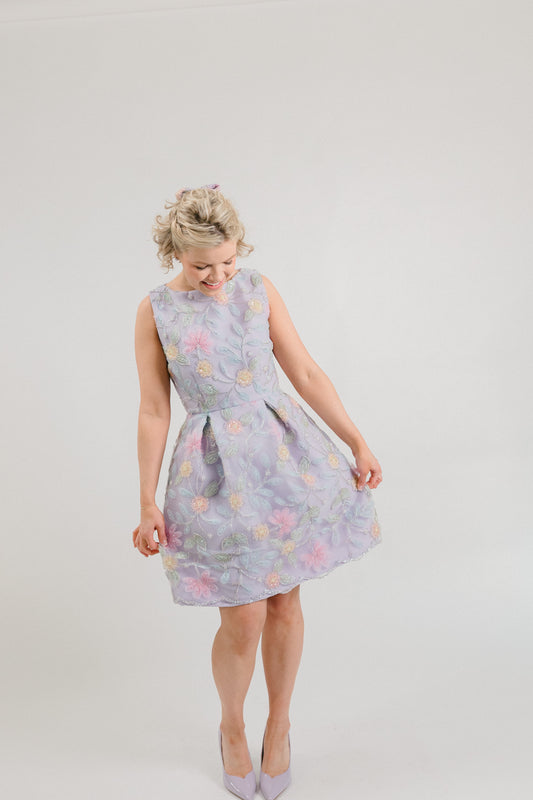 Lavender Stiff Skirt Dress Pattern
