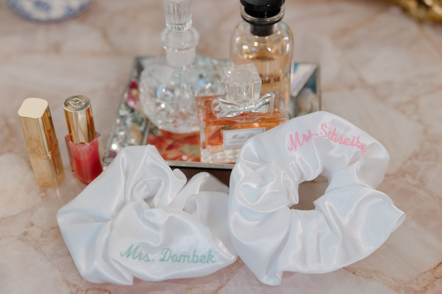 Embroidered Scrunchies