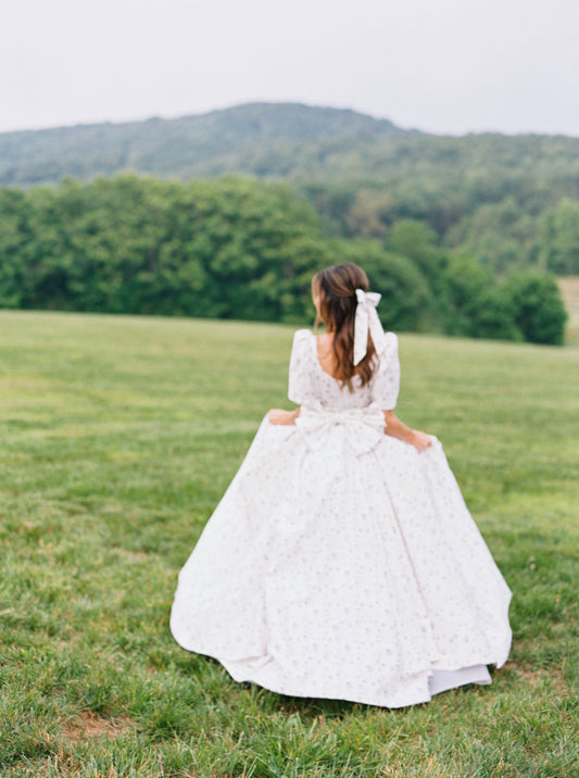 Bedsheet Dress Bow (Pre-tied with barette)