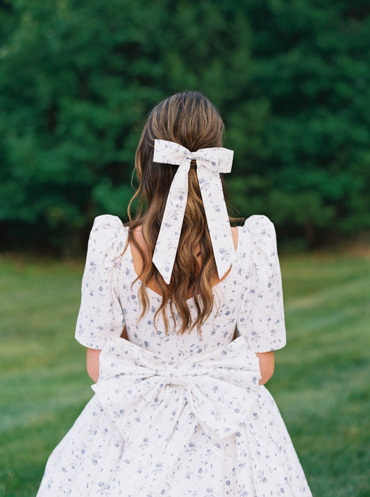 Bedsheet Dress Bow (Pre-tied with barette)