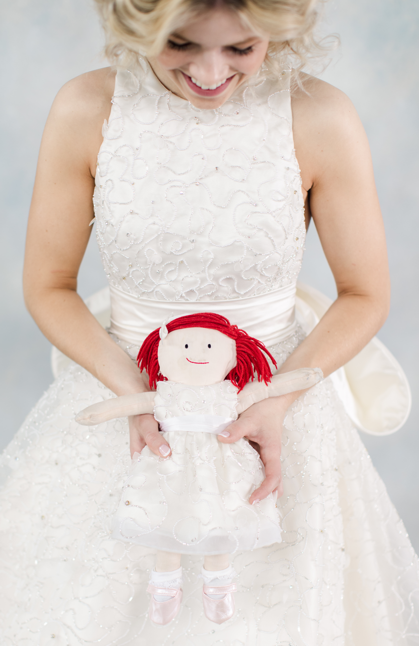 Teddy Bear Miniature Wedding Dress