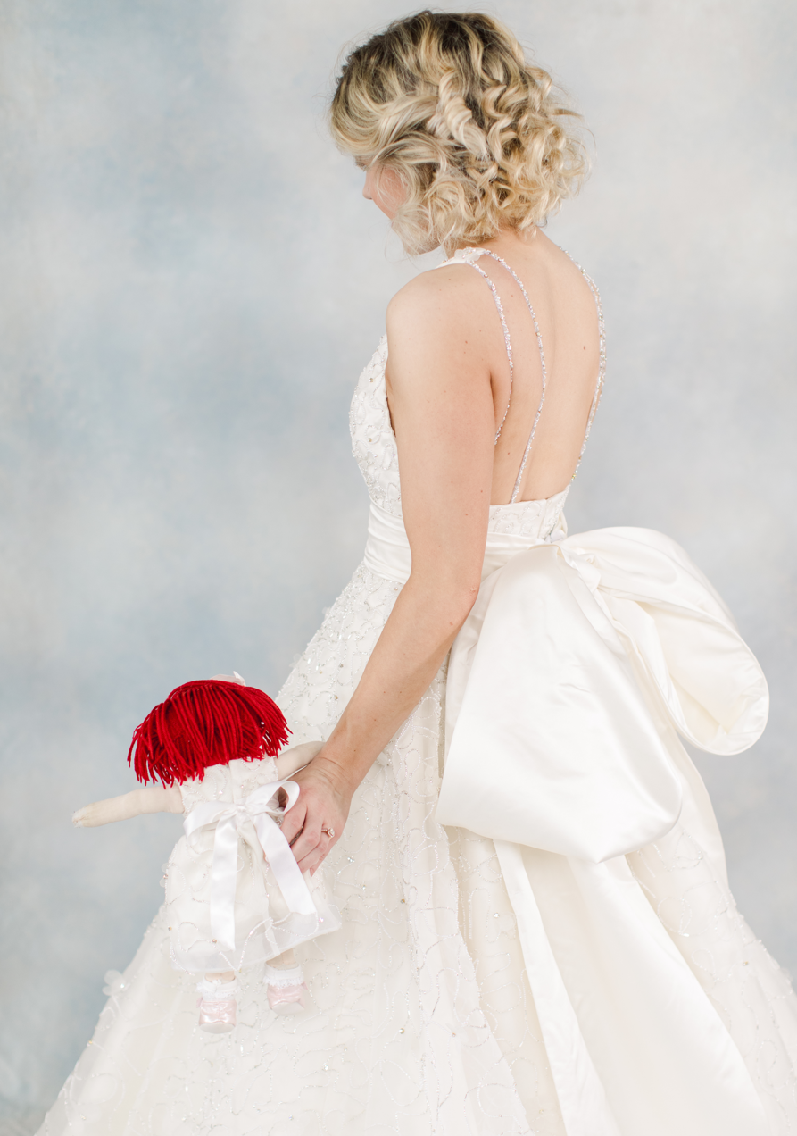 Teddy Bear Miniature Wedding Dress
