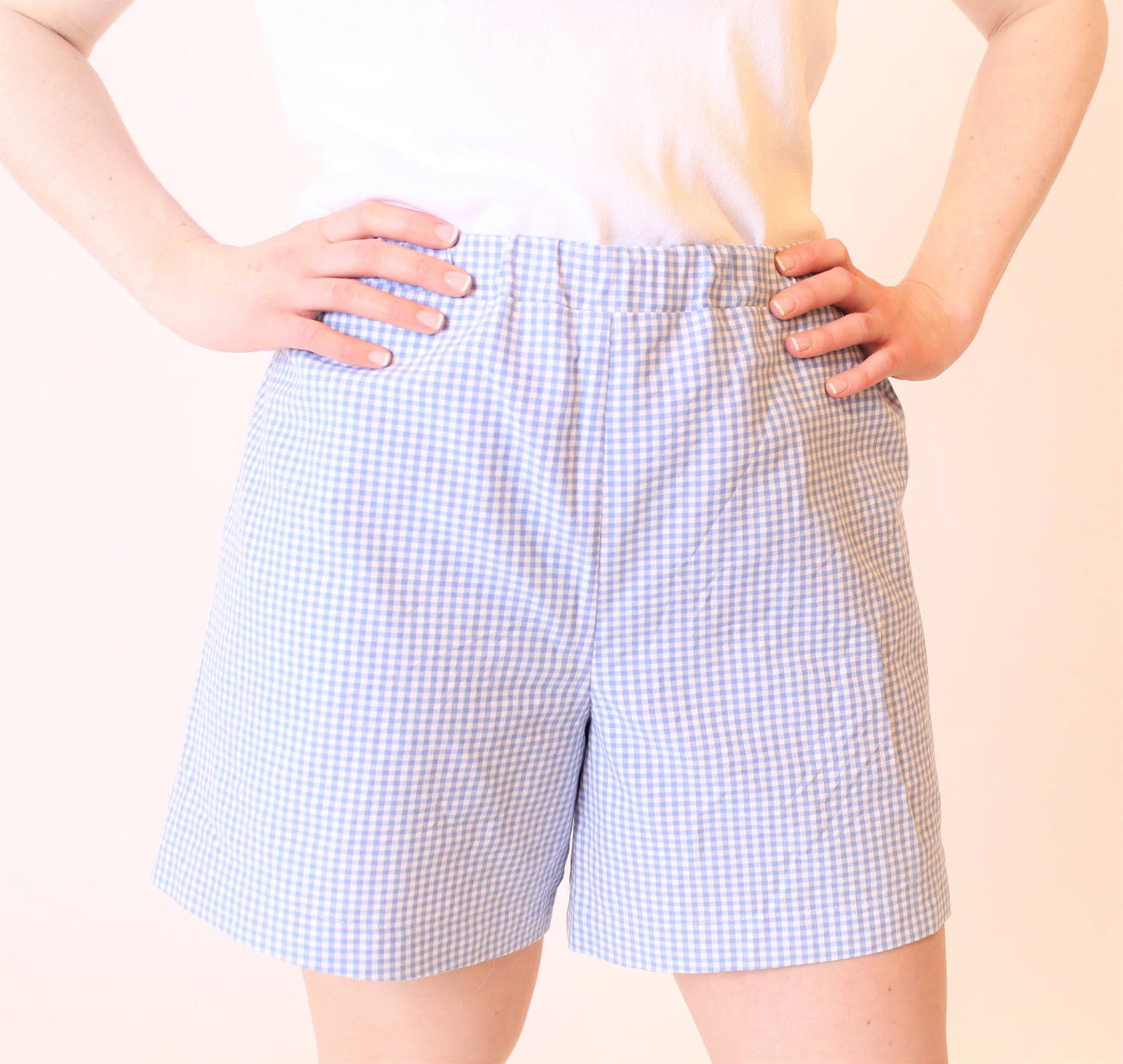 Blue Gingham Shorts