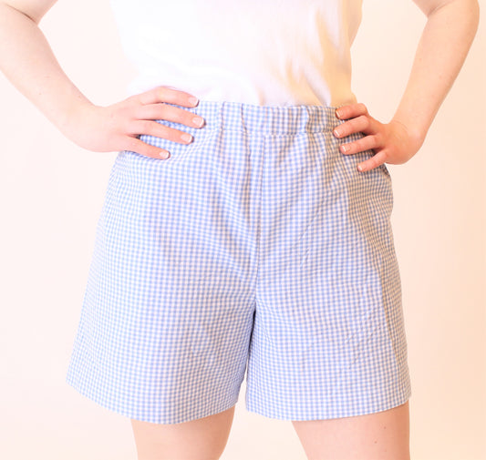 Blue Gingham Shorts