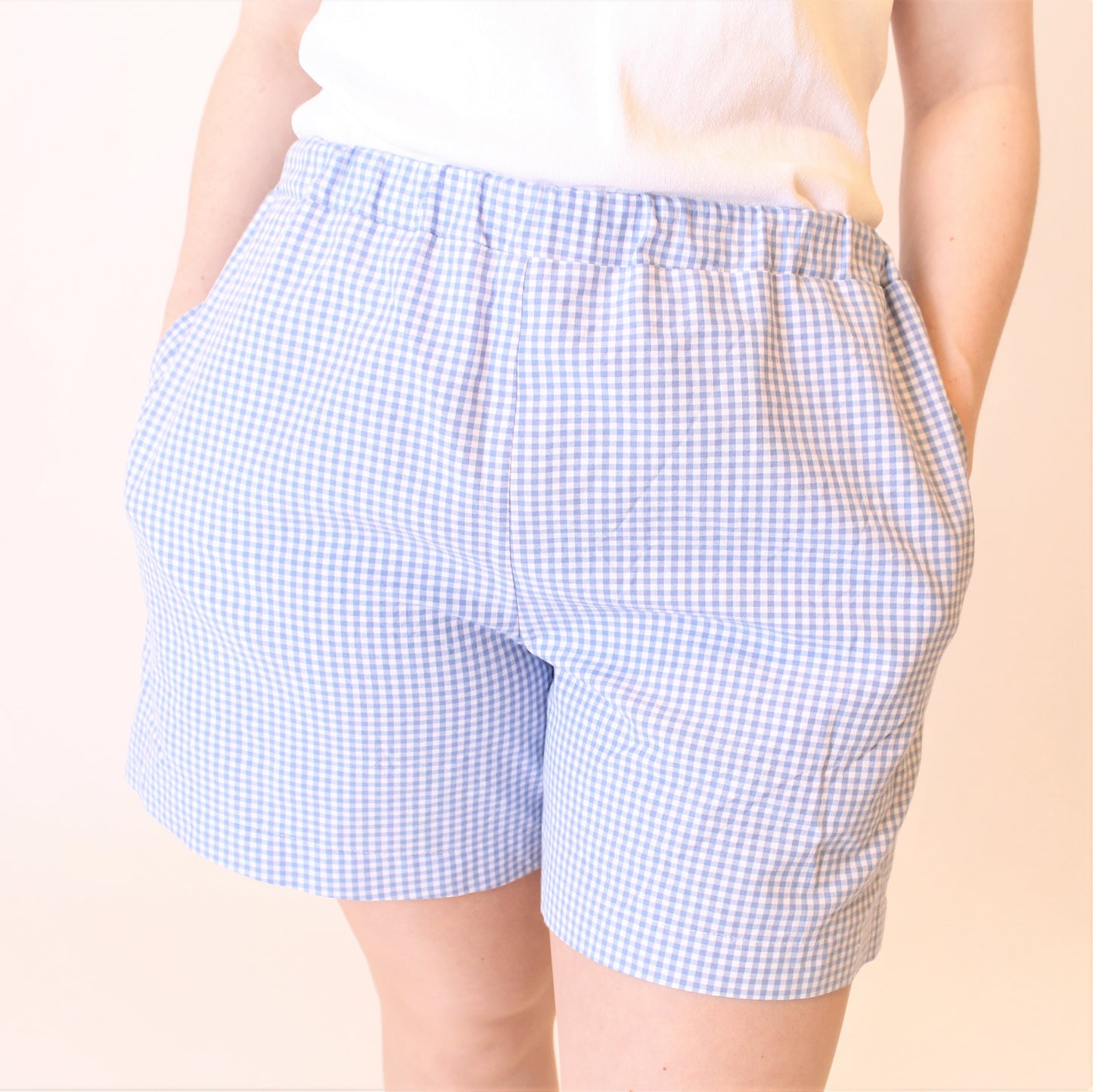 Blue Gingham Shorts