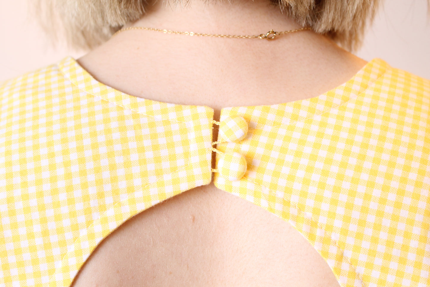 Yellow Gingham Crop Top